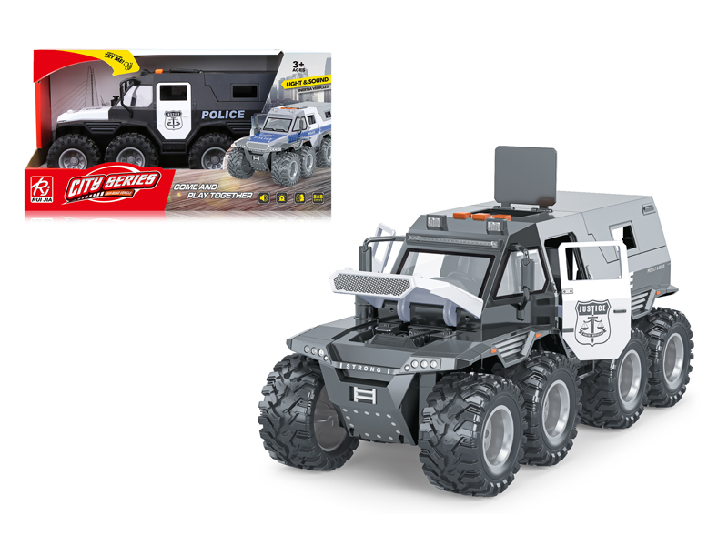 Friction Police Car With Sound And Light