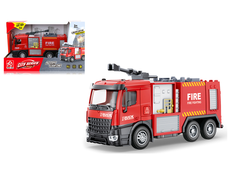 1:32 Friction Alloy Fire Water Tank Truck