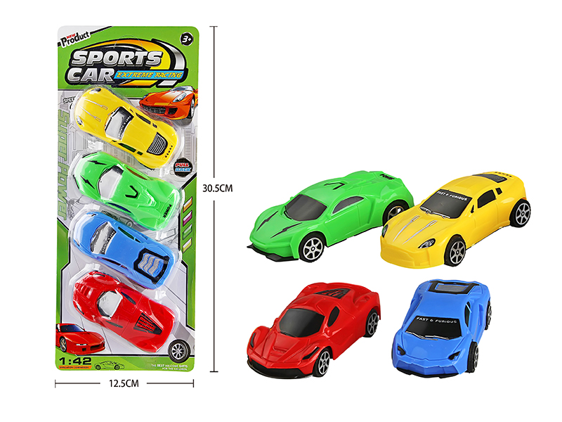 Pull Back Cars 4pcs