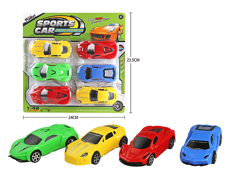 Pull Back Cars 6pcs