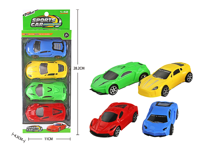 Pull Back Cars 4pcs