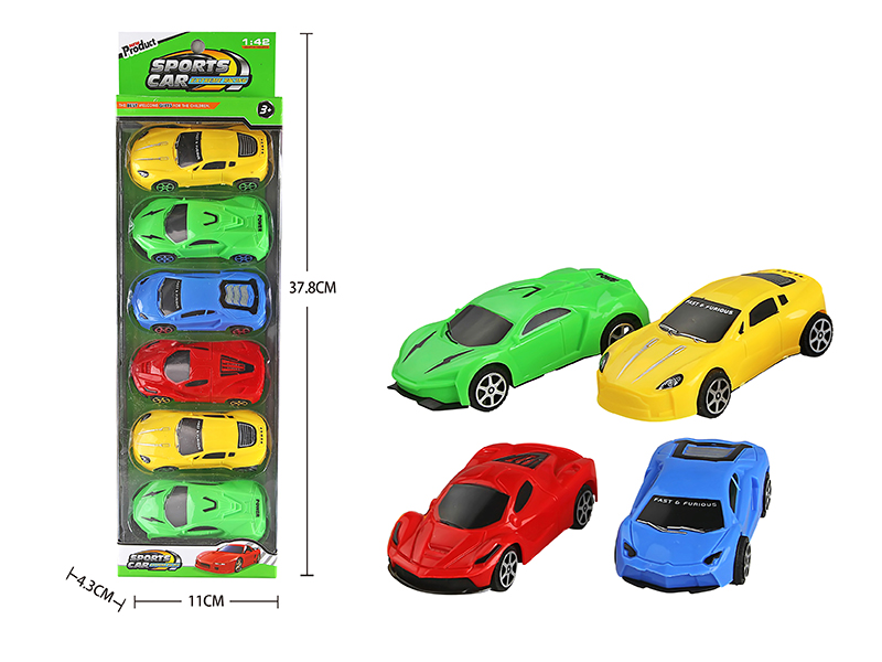 Pull Back Cars 6pcs