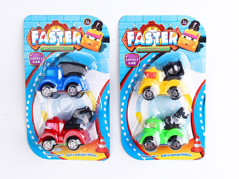 Pull Back Engineering Truck 2PCS