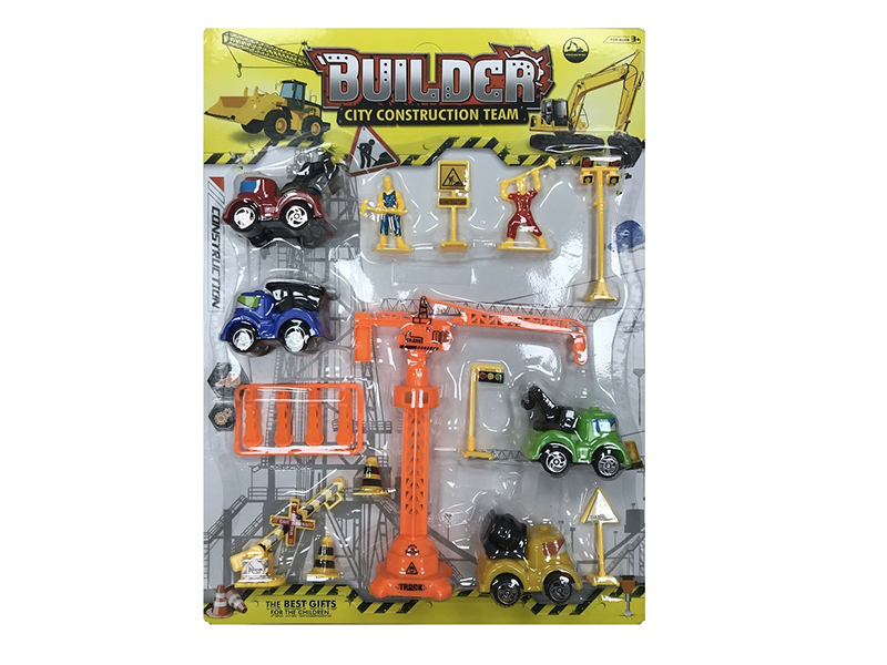 Pull Back Engineering Truck City Construction Team Set 15pcs