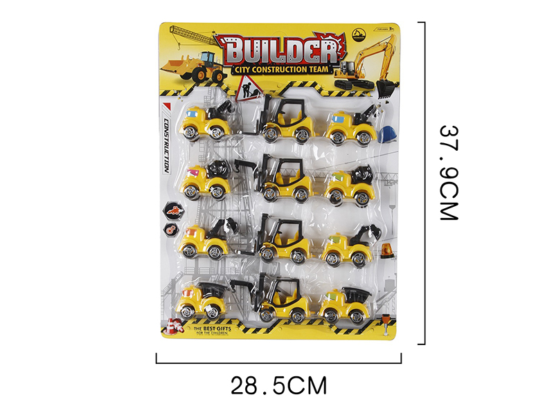 (6)Pull Back Engineering Truck 12PCS