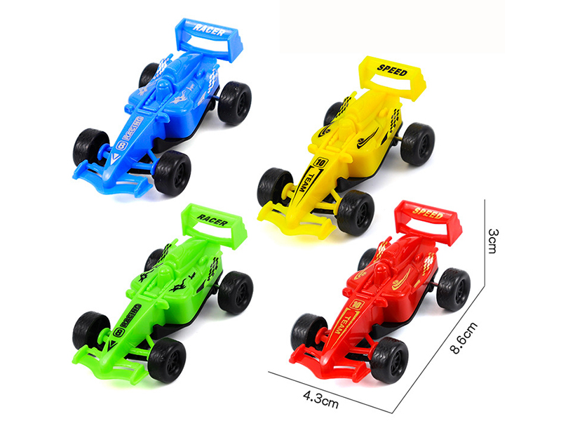 4 Color Pull-Back F1 Equation Car