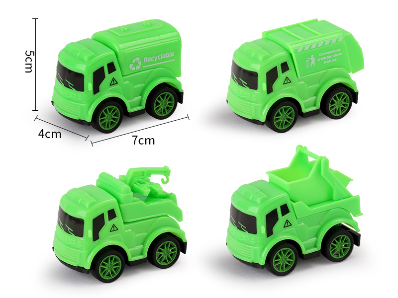 (4)Pull Back Sanitation Truck