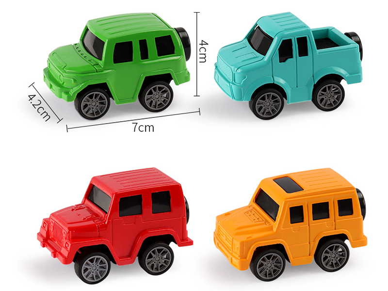 4 Color Spray-Painted Pull Back Car