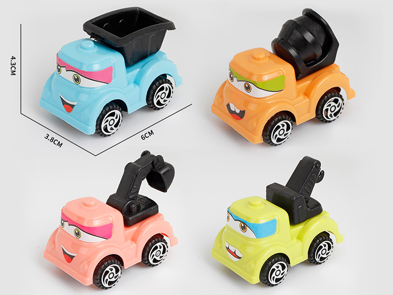 4 Color Pull Back Engineering Truck
