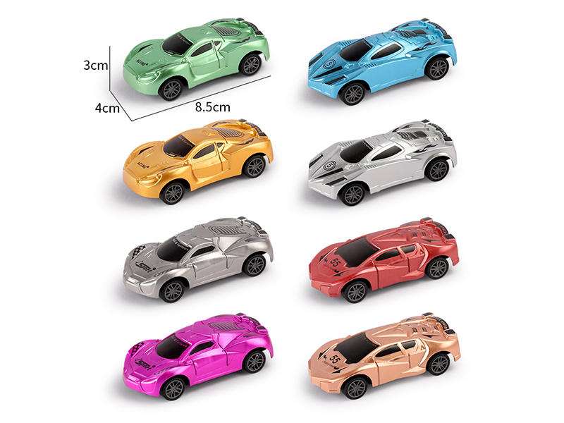 (4)8 Color Spray-Painted Pull Back Car