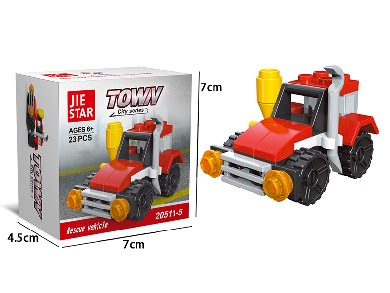 Resue Vehicle Small Building Blocks 23PCS