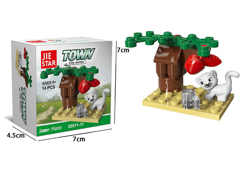 Summer Picnic Small Building Blocks 14PCS