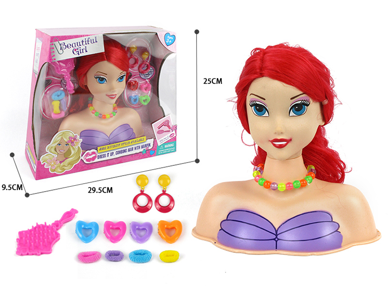 Half Mermaid Styling Head Makeup Toy
