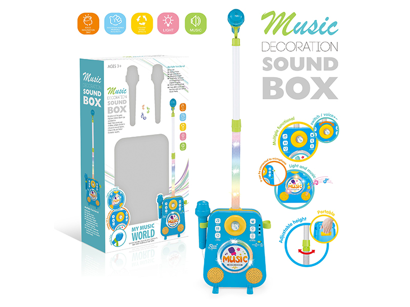 Blue Double Microphone Sound Box