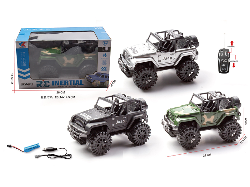 1:18 2Ch R/C Simulated Jeep With Light