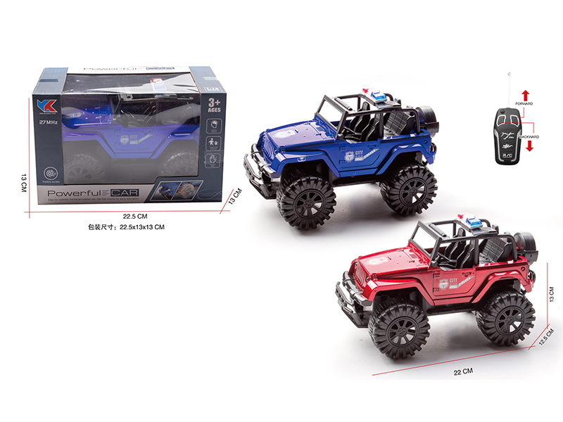 1:18 2Ch R/C Simulated Police Jeep With Light