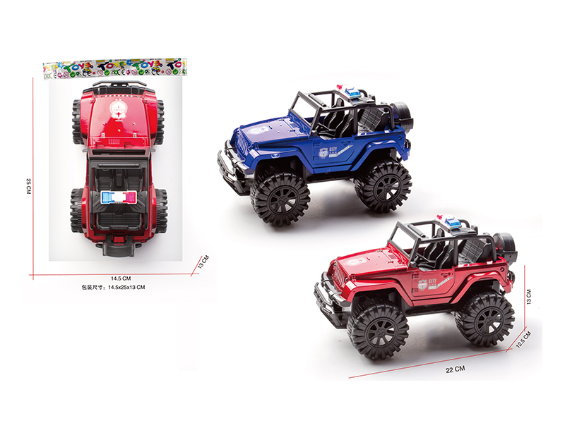 1:18 Friction Simulated Police Jeep