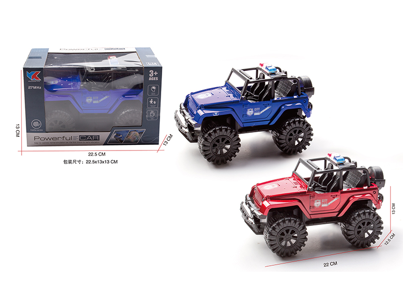 1:18 Friction Police Jeep