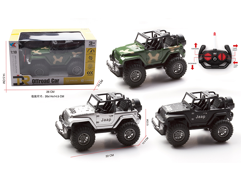 1:18 4Ch R/C Simulated Jeep With Light