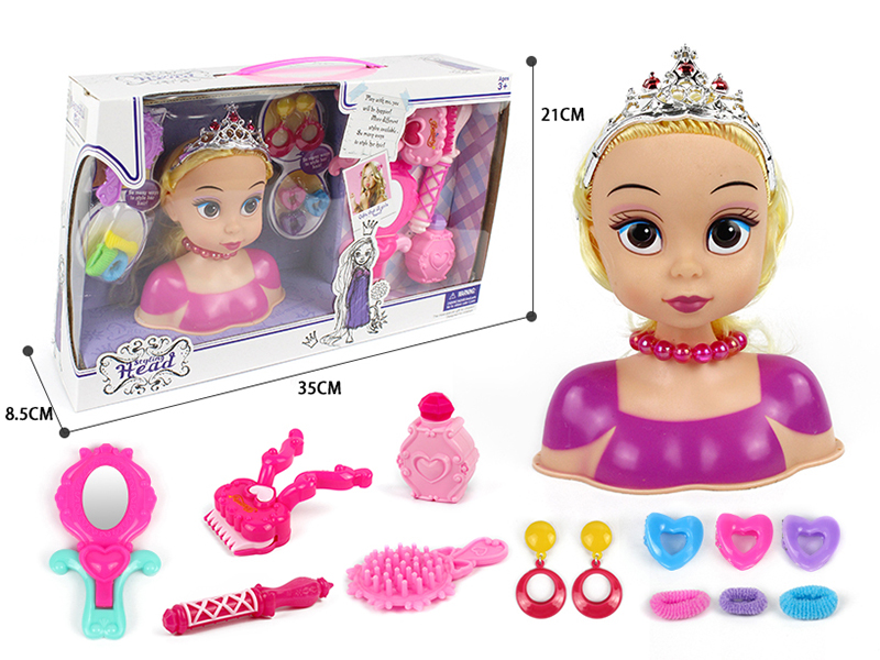 Fashion Doll Styling Head Hair Salon Toy