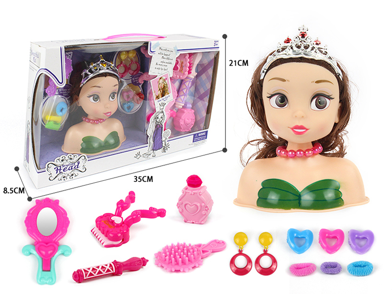 Fashion Doll Styling Head Hair Salon Toy