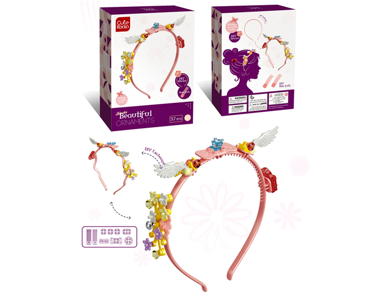 37Pcs Diy Girls' Headband Jewelry Building Blocks (Angel Series)