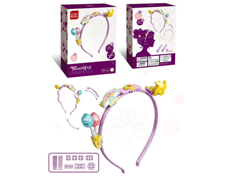41Pcs Diy Girls' Headband Jewelry Building Blocks (Windmill)