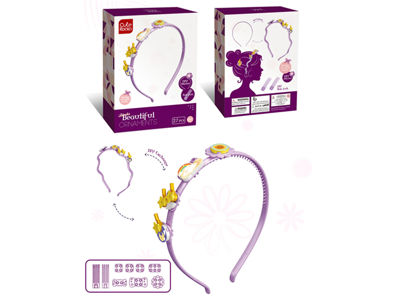 27Pcs Diy Girls' Headband Jewelry Building Blocks (Space Star)