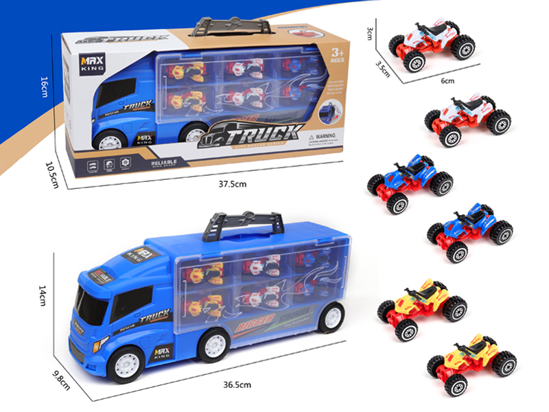 Slide Container Trailer With 6 Slide Motorcycle