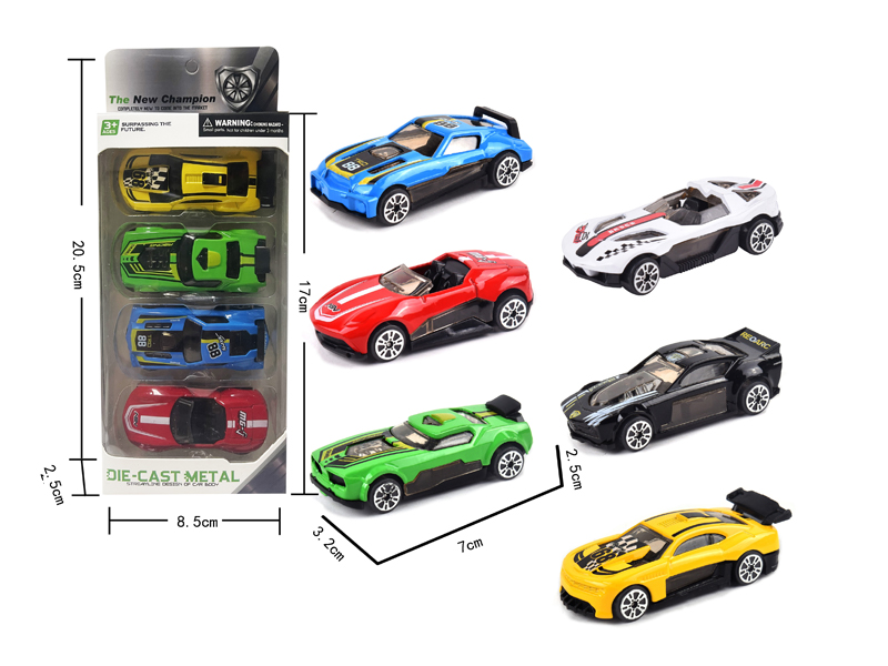 4PCS Slide Alloy Racing Car