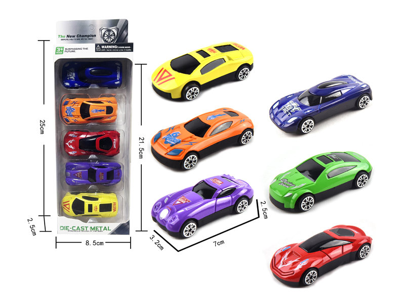5PCS Slide Alloy Sports Car