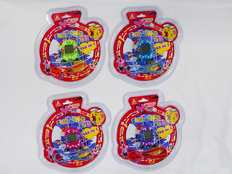 Electronic Pet Game Console With Lanyard