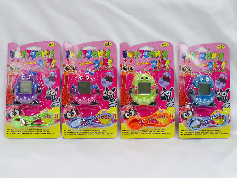 Transparent Electronic Pet Game Console With Lanyard