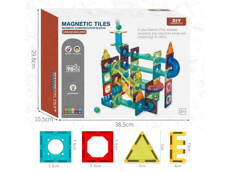 98Pcs Magnetic Ball Track Building Blocks