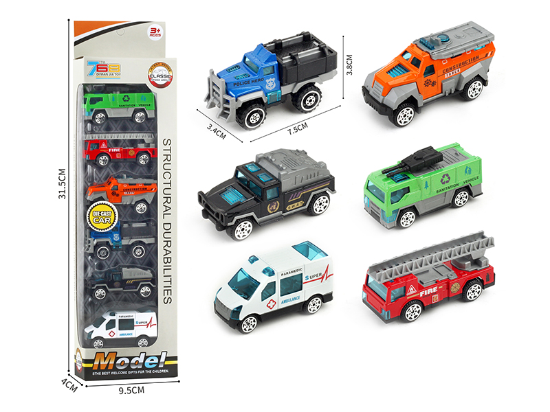 Slide Alloy City Car Set