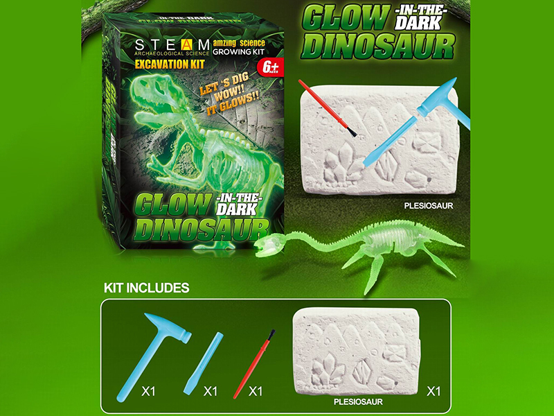 Archaeological Dig Series - Glow-In-The-Dark Plesiosaur Skeleton