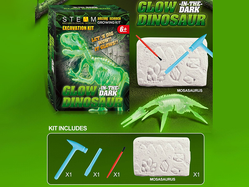 Archaeological Dig Series - Glow-In-The-Dark Mosasaur Skeleton