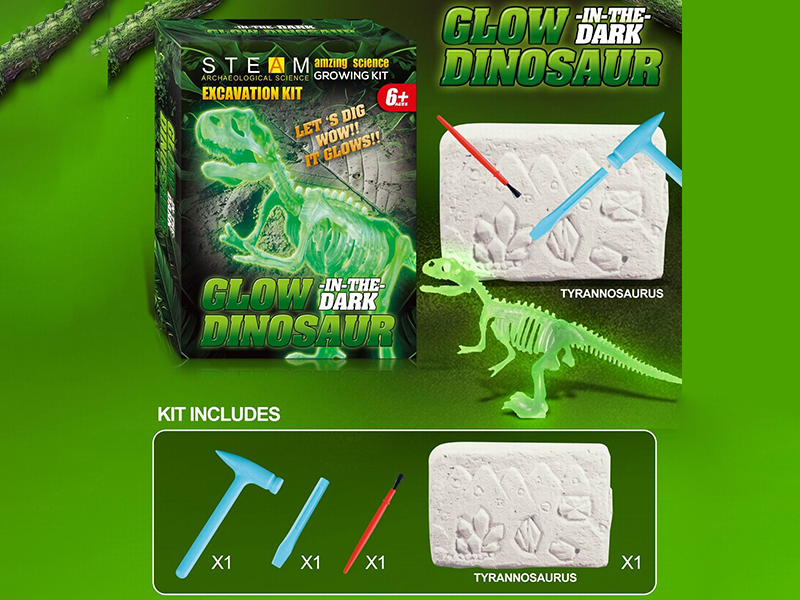 Archaeological Dig Series - Glow-In-The-Dark Tyrannosaurus Rex Skeleton
