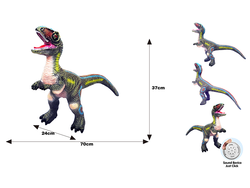 70Cm Vinyl Simulated Ic Large Velociraptor Toy