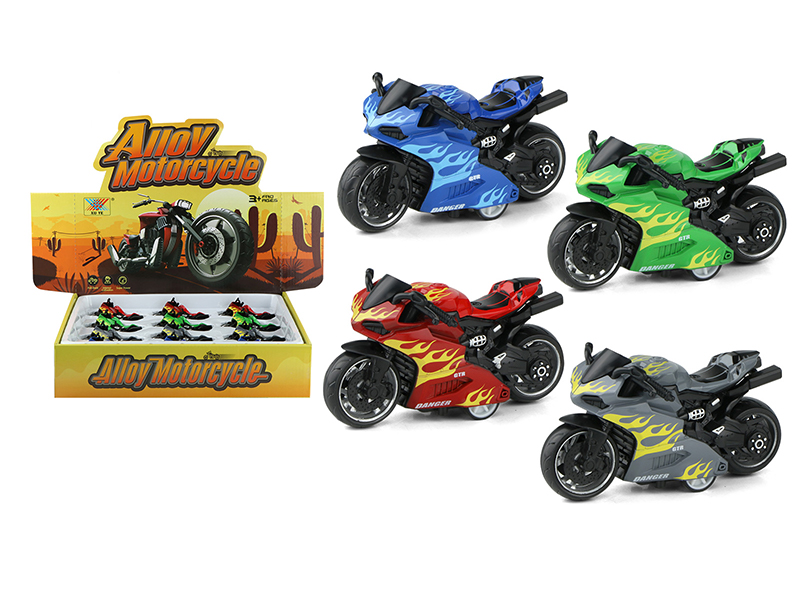 12Pcs 1:36 Pull Back Alloy Motorcycle
