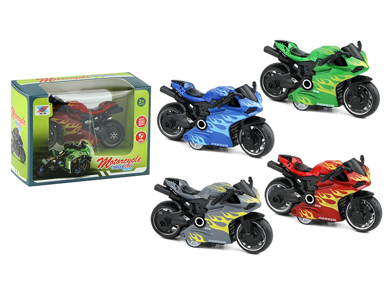 1:36 Pull Back Alloy Ducati Motorcycle Racing Car