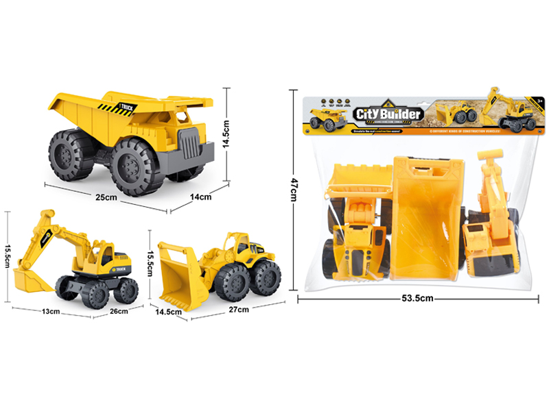 Extra Large Slide Excavator+Extra Large Slide  Bulldozer+Extra Large Slide  Goods Train