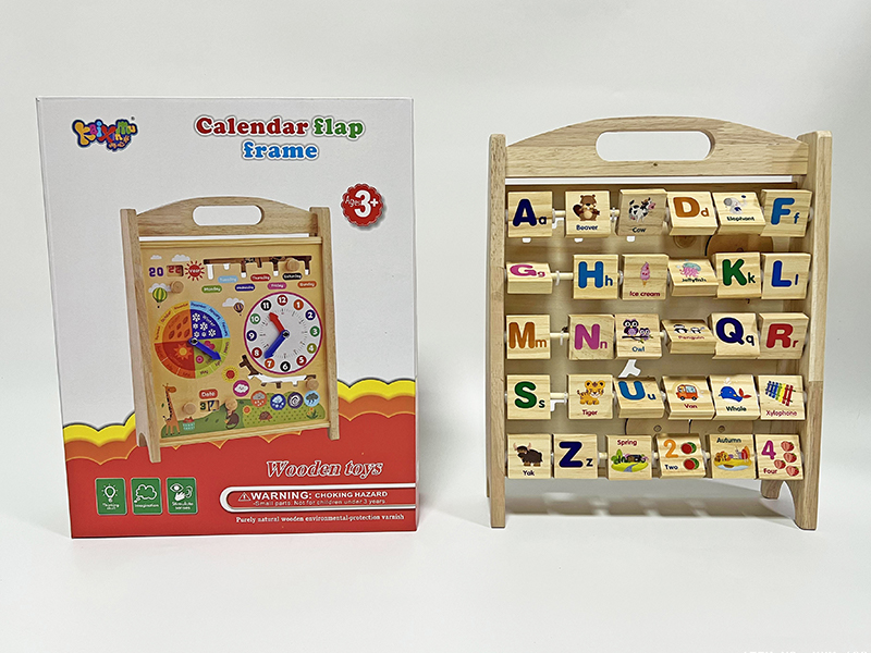 Double Sided Wooden Clock Letter Recognition Board