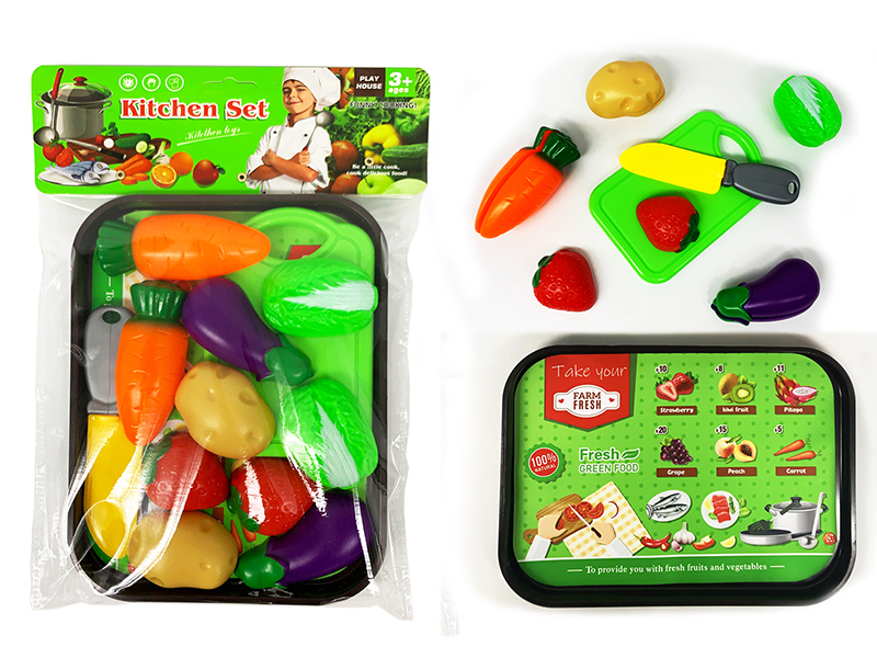 Cutting Fruits And Vegetable Set With Tray