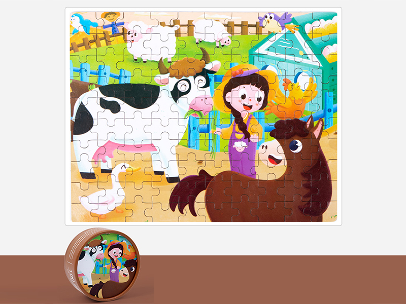 100Pcs Paper Tube Puzzle (Farm)
