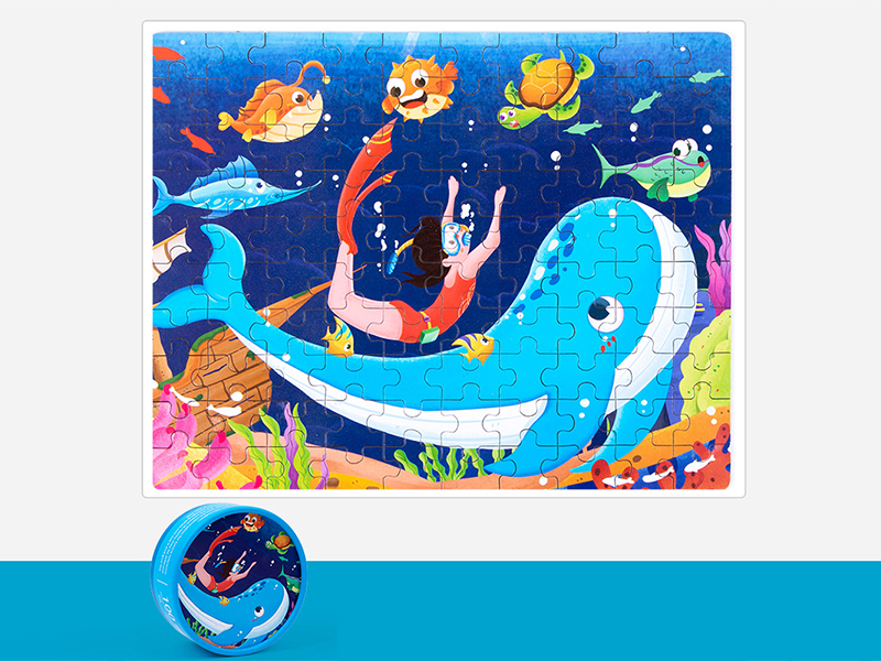 100Pcs Paper Tube Puzzle (Ocean)