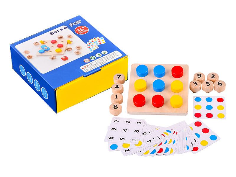 Wooden Screw Pairing Game Toy