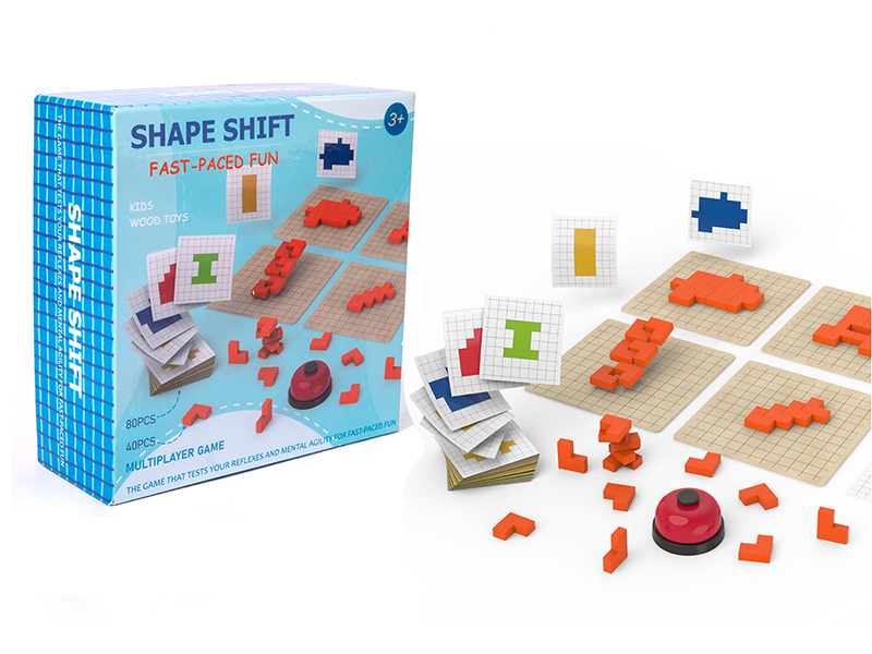 Wooden Shape Transformation Game