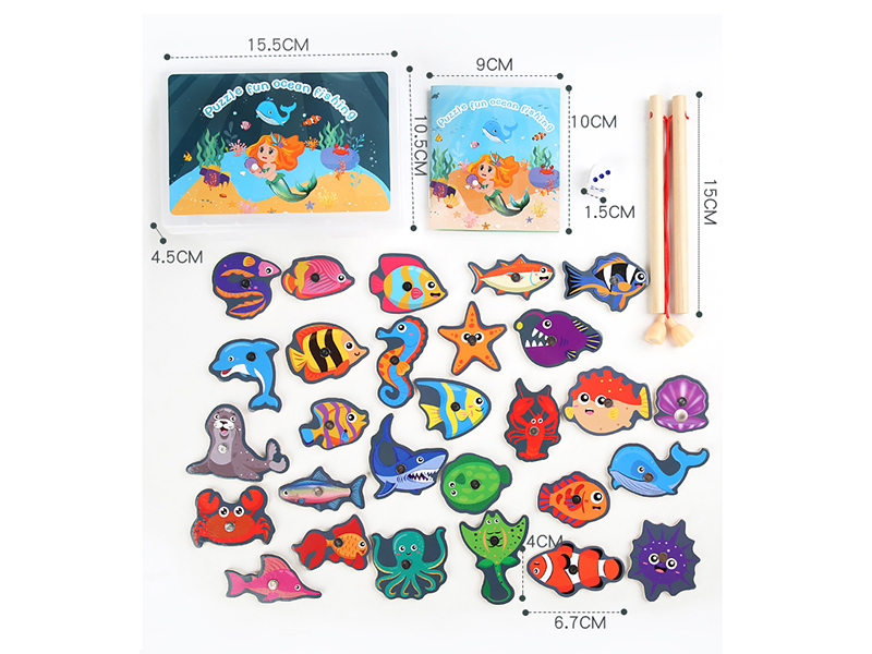 Wooden Ocean Fishing Game