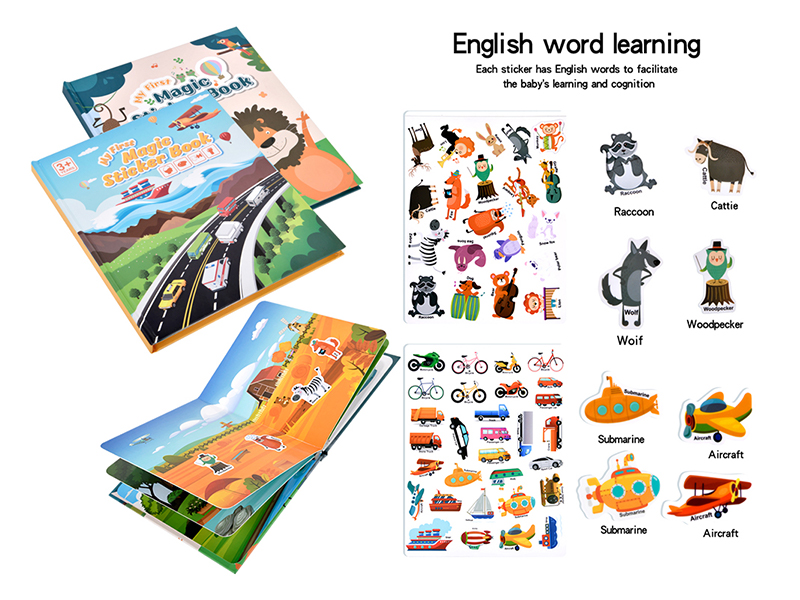 Silicone Paper Magic Jelly Book (Animal/Transportation)